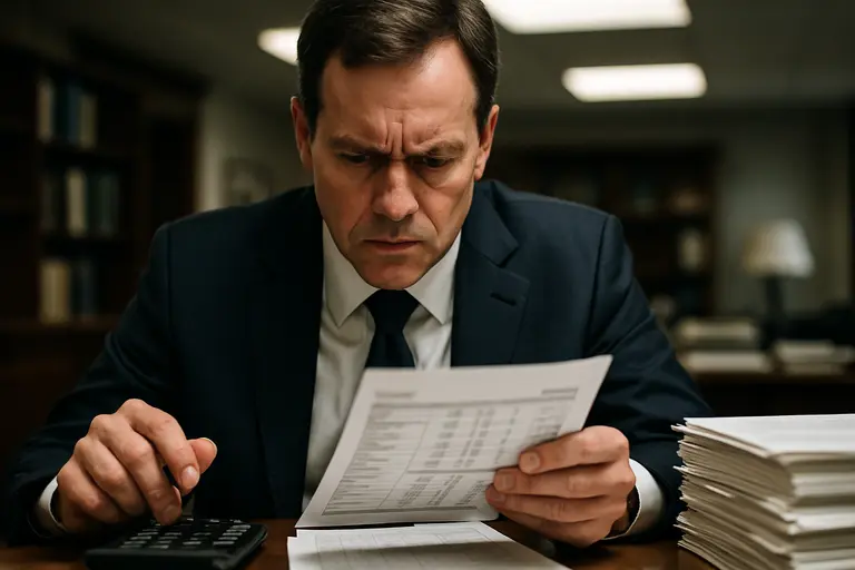 Budget worksheet with school finance notes and a pen