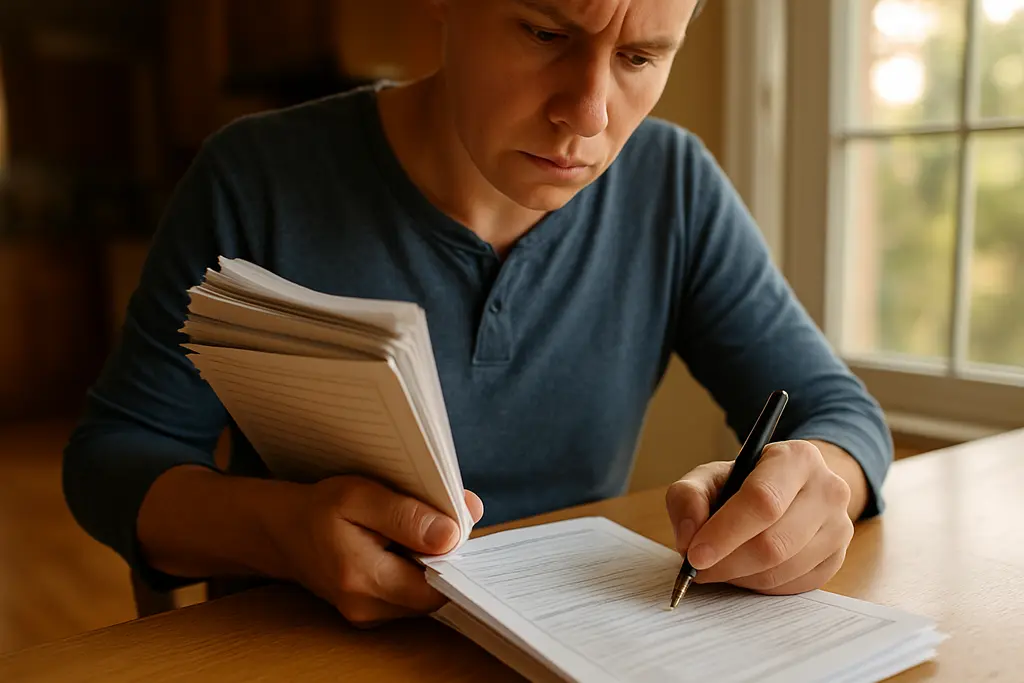 FERPA and PPRA Compliance paperwork reviewed by a parent at a kitchen table